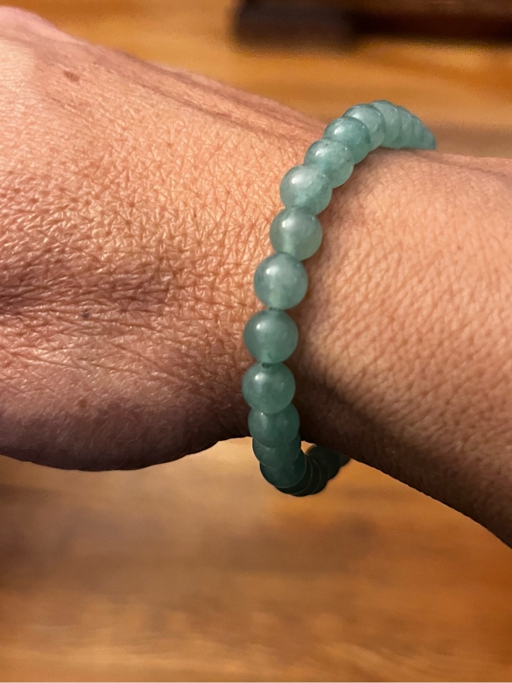 Green Chalcedony Beaded Stretch Bracelet - Brand